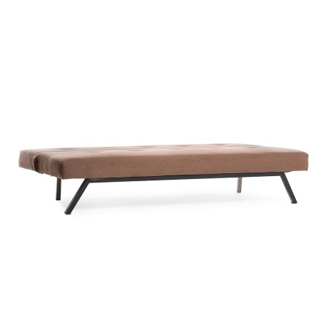Zola Megapap three seater fabric sofa bed in brown color 180x64x78cm.