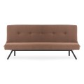 Zola Megapap three seater fabric sofa bed in brown color 180x64x78cm.