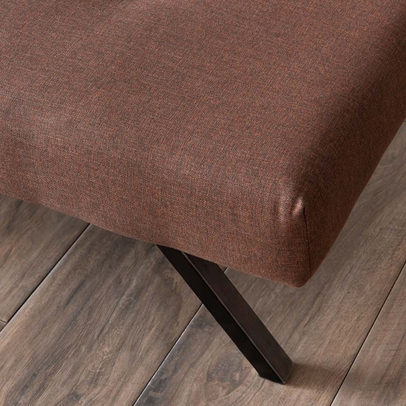 Zola Megapap three seater fabric sofa bed in brown color 180x64x78cm.