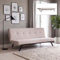 Zola Megapap three seater fabric sofa bed in cream color 180x64x78cm.