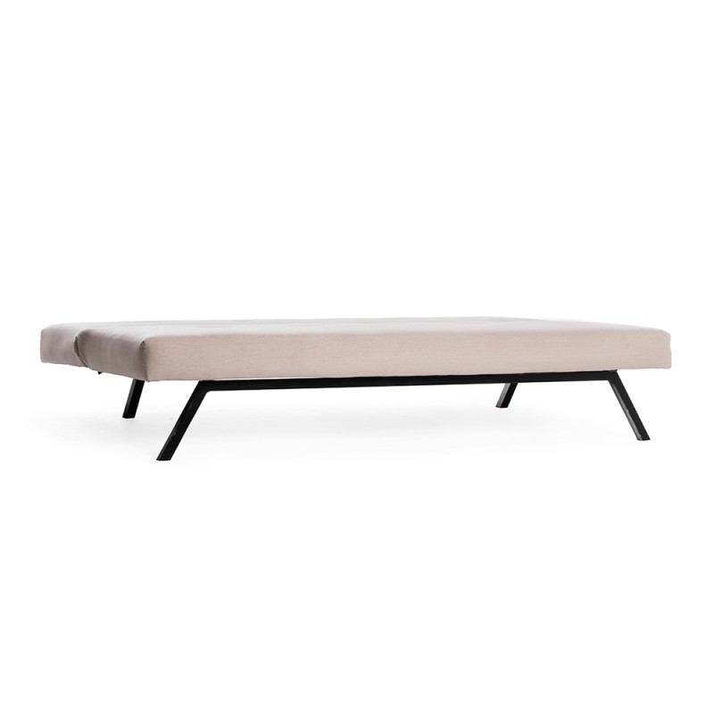 Zola Megapap three seater fabric sofa bed in cream color 180x64x78cm.