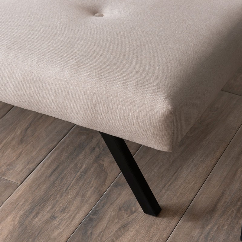 Zola Megapap three seater fabric sofa bed in cream color 180x64x78cm.