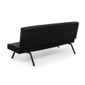 Zola Megapap three seater fabric sofa bed in black color 180x64x78cm.