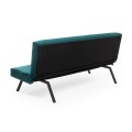 Zola Megapap three seater fabric sofa bed in petrol green color 180x64x78cm.