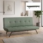Zola Megapap three seater fabric sofa bed in green color 180x64x78cm.