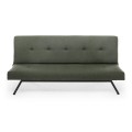 Zola Megapap three seater fabric sofa bed in green color 180x64x78cm.