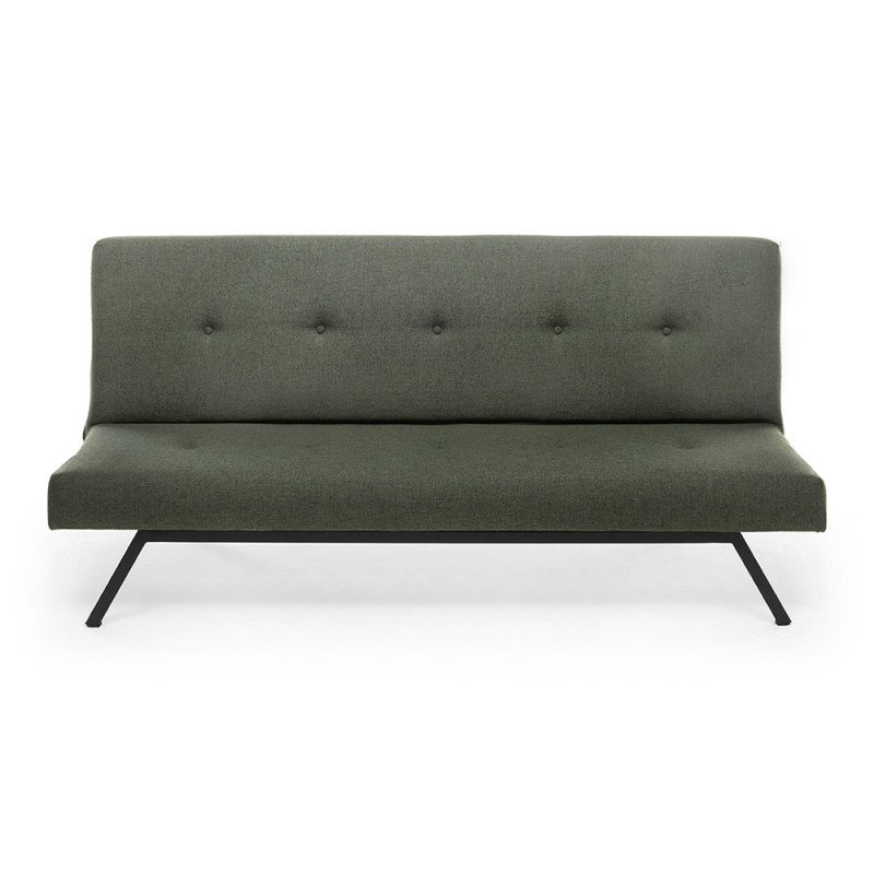 Zola Megapap three seater fabric sofa bed in green color 180x64x78cm.