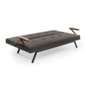 Zven Megapap three seater fabric sofa bed in anthracite color 180x64x78cm.
