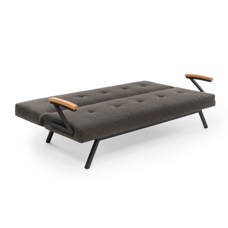 Zven Megapap three seater fabric sofa bed in anthracite color 180x64x78cm.