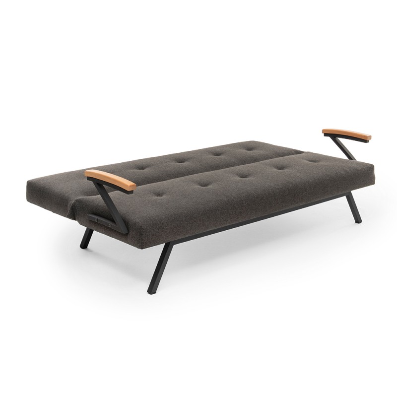 Zven Megapap three seater fabric sofa bed in anthracite color 180x64x78cm.
