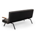 Zven Megapap three seater fabric sofa bed in anthracite color 180x64x78cm.