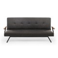Zven Megapap three seater fabric sofa bed in anthracite color 180x64x78cm.