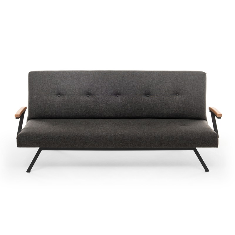 Zven Megapap three seater fabric sofa bed in anthracite color 180x64x78cm.