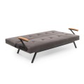 Zven Megapap three seater fabric sofa bed in grey color 180x64x78cm.