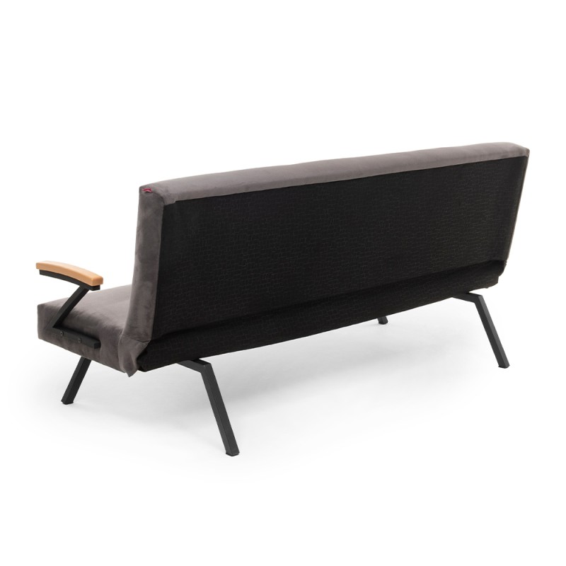 Zven Megapap three seater fabric sofa bed in grey color 180x64x78cm.
