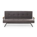 Zven Megapap three seater fabric sofa bed in grey color 180x64x78cm.