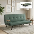Zven Megapap three seater fabric sofa bed in green color 180x64x78cm.