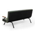 Zven Megapap three seater fabric sofa bed in green color 180x64x78cm.