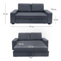 ALISON Sofabed Pu Anthracite