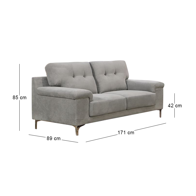 NOTE 2-Seater Sofa Light Grey Fabric