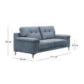 NOTE 2-Seater Sofa Blue-Grey Fabric
