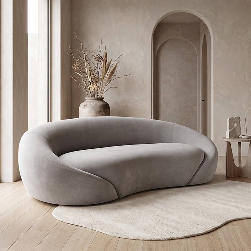 RAMON 2-Seater Sofa Grey Fabric
