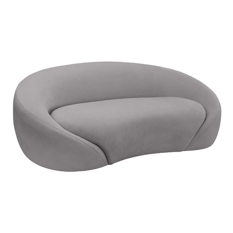 RAMON 2-Seater Sofa Grey Fabric