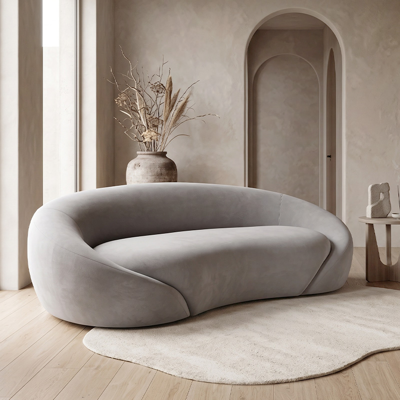RAMON 3-Seater Sofa Grey Fabric