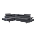 SECTOR Left Facing Corner Sofa Fabric Anthracite