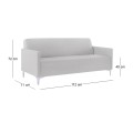 STYLE 2-Seater K/D Sofa White Pu