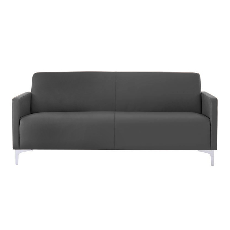 Καναπές STYLE διθέσιος τεχνόδερμα Pu χρώμα μαύρο 112x71x72εκ.