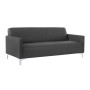 STYLE 3-Seater K/D Sofa Black Pu