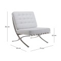 BARCELONA Type Chair White Pu