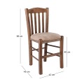 CASA Beech Chair Impregnation Walnut/Suede Beige