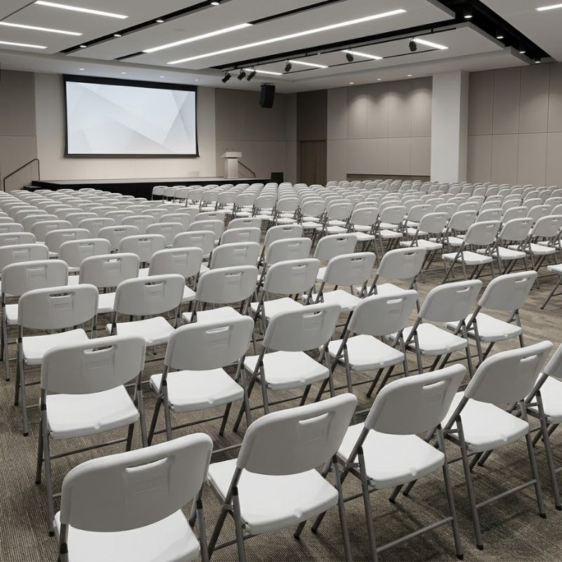 Capri Megapap catering - conference chair, foldable, ice white color, 45x50x88cm.
