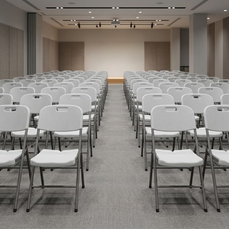 Capri Megapap catering - conference chair, foldable, ice white color, 45x50x88cm.