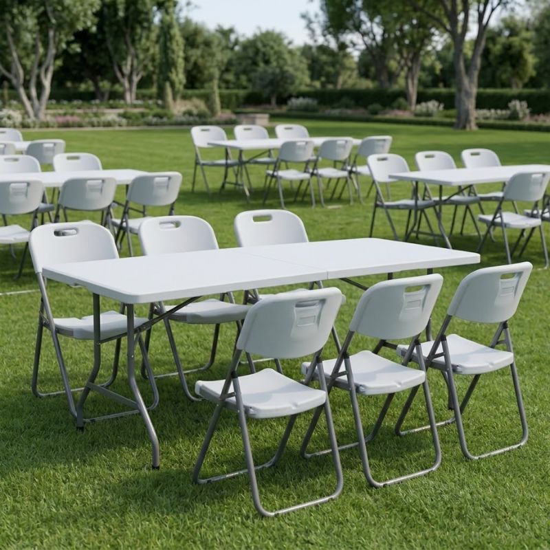 Capri Megapap catering - conference chair, foldable, ice white color, 45x50x88cm.