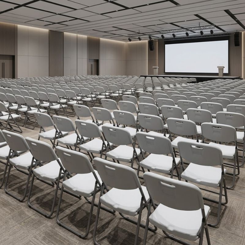 Capri Megapap catering - conference chair, foldable, ice white color, 45x50x88cm.