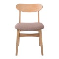 DOM Chair Smoke Beech (Fabric Brown)