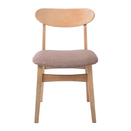 DOM Chair Smoke Beech (Fabric Brown)