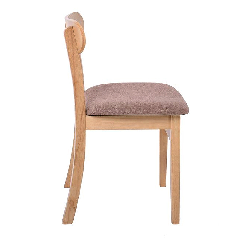 DOM Chair Smoke Beech (Fabric Brown)