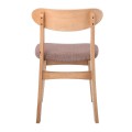DOM Chair Smoke Beech (Fabric Brown)
