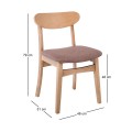 DOM Chair Smoke Beech (Fabric Brown)