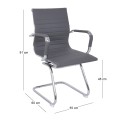 BF3300V Office Visitor Armchair Dark Grey Pu