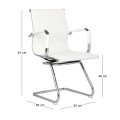 BF3300V Office Visitor Armchair White Pu