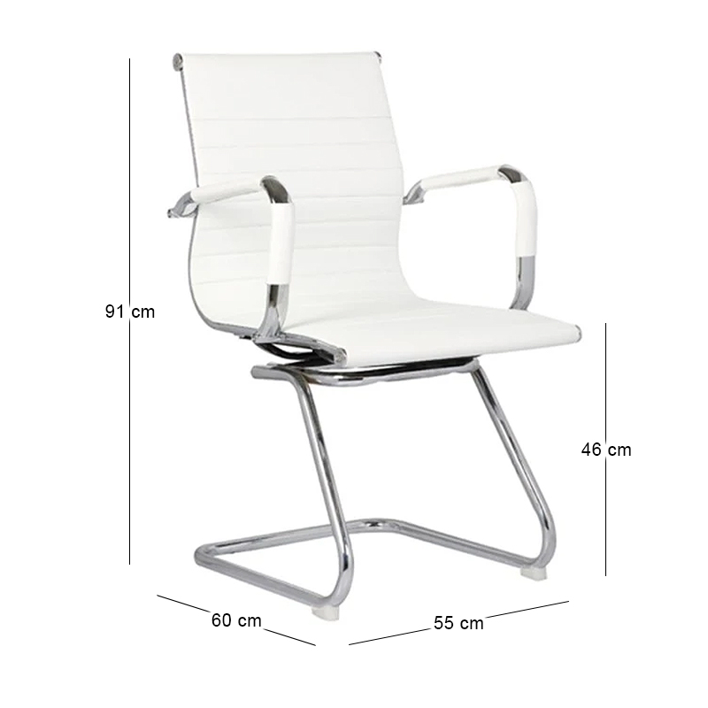 BF3300V Office Visitor Armchair White Pu