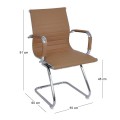 BF3300V Office Visitor Armchair Beige Pu