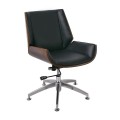BF9860V Visitor Armchair Walnut/Pu Black