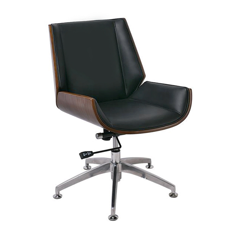 BF9860V Visitor Armchair Walnut/Pu Black