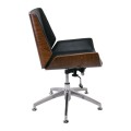 BF9860V Visitor Armchair Walnut/Pu Black